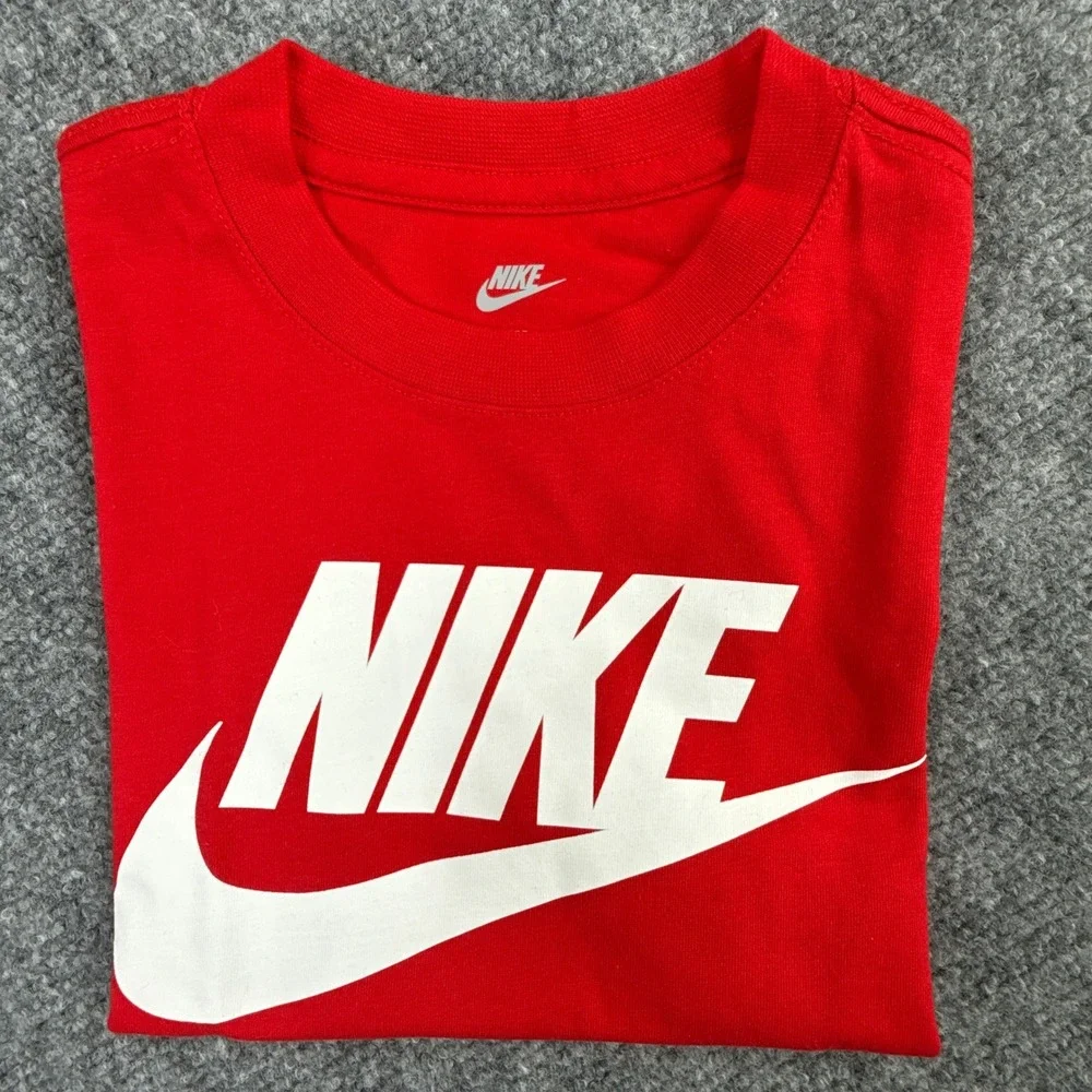 Nike Kids Size 4 XS Red Sportswear Futura Logo T-Shirt NWT